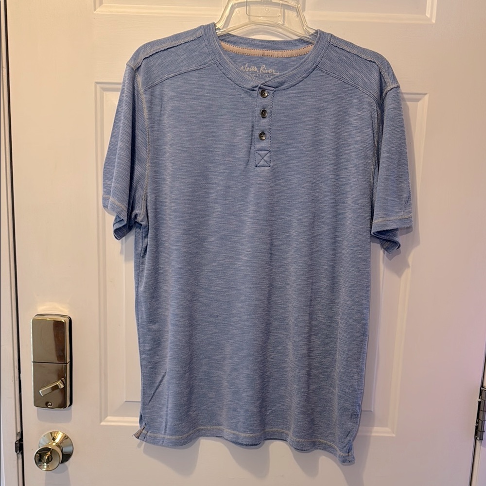 Men's Blue Henley Shirt